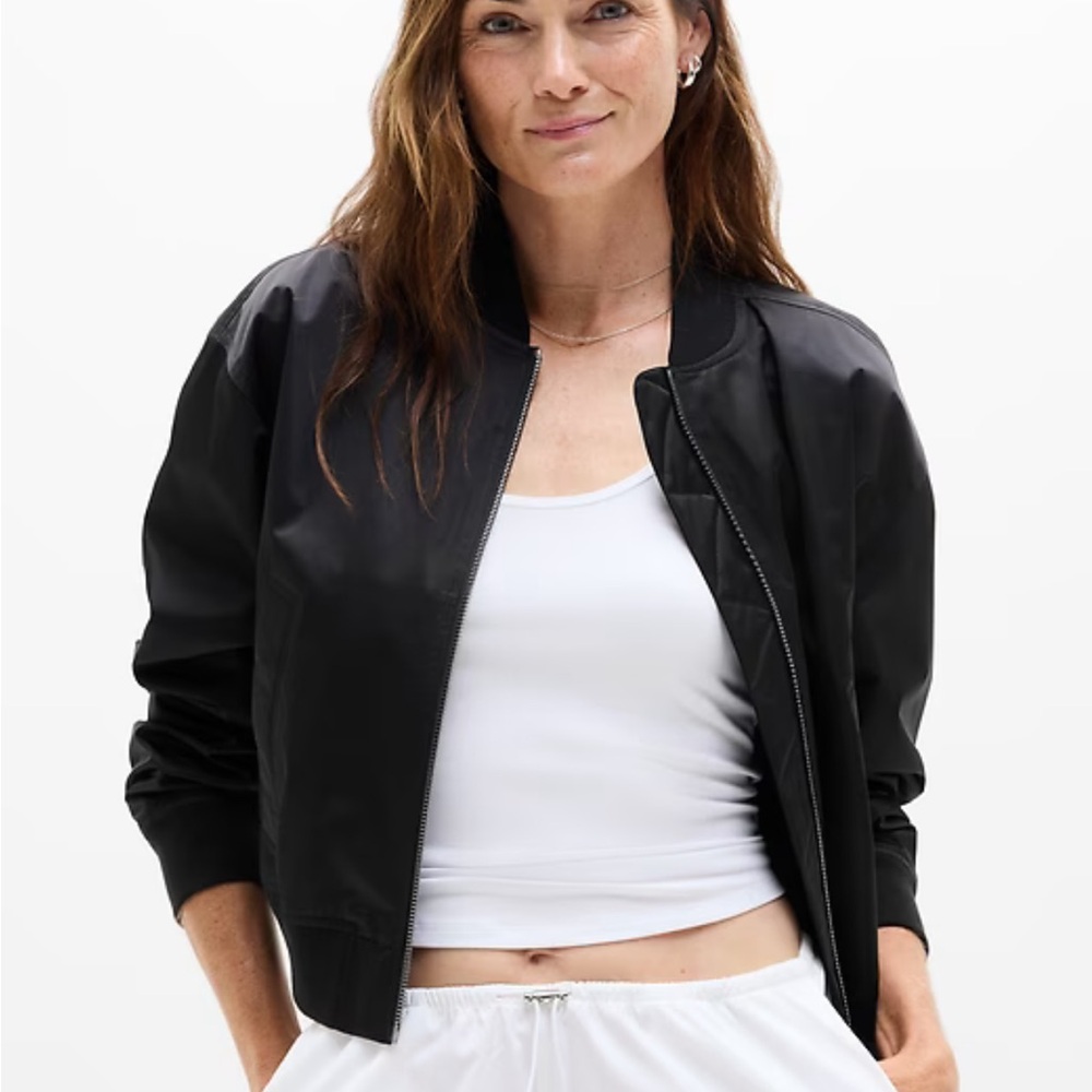 NWT Flex Bomber Women's Black Bomber Jacket size L - Picture 1 of 11
